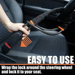 70cm Car Steering Wheel Lock Thickened Steel Wire Anti-Theft Lock with 3 Keys for Truck / SUV / Van