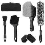 7Pcs Car Detailing Brush Kit Soft Wheel Hub Detail Brush Sponge Pad Car Wash Tools Set
