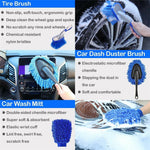 27Pcs Car Detailing Kit Cleaning Tools Set Drill Brushes Microfiber Towels Polish Pads for Auto Wash