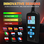 AT200 OBD2 Diagnostic Scanner Tool Built-in Voltmeter 30000+ DTC Codes for Car Fault Detection