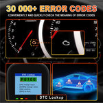 AT200 OBD2 Diagnostic Scanner Tool Built-in Voltmeter 30000+ DTC Codes for Car Fault Detection