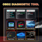 AT200 OBD2 Diagnostic Scanner Tool Built-in Voltmeter 30000+ DTC Codes for Car Fault Detection