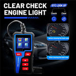 AT300 OBD2 Scanner 1.8 Inch TFT Screen Car Diagnostic Tool Battery Test Code Reader for Engine Check