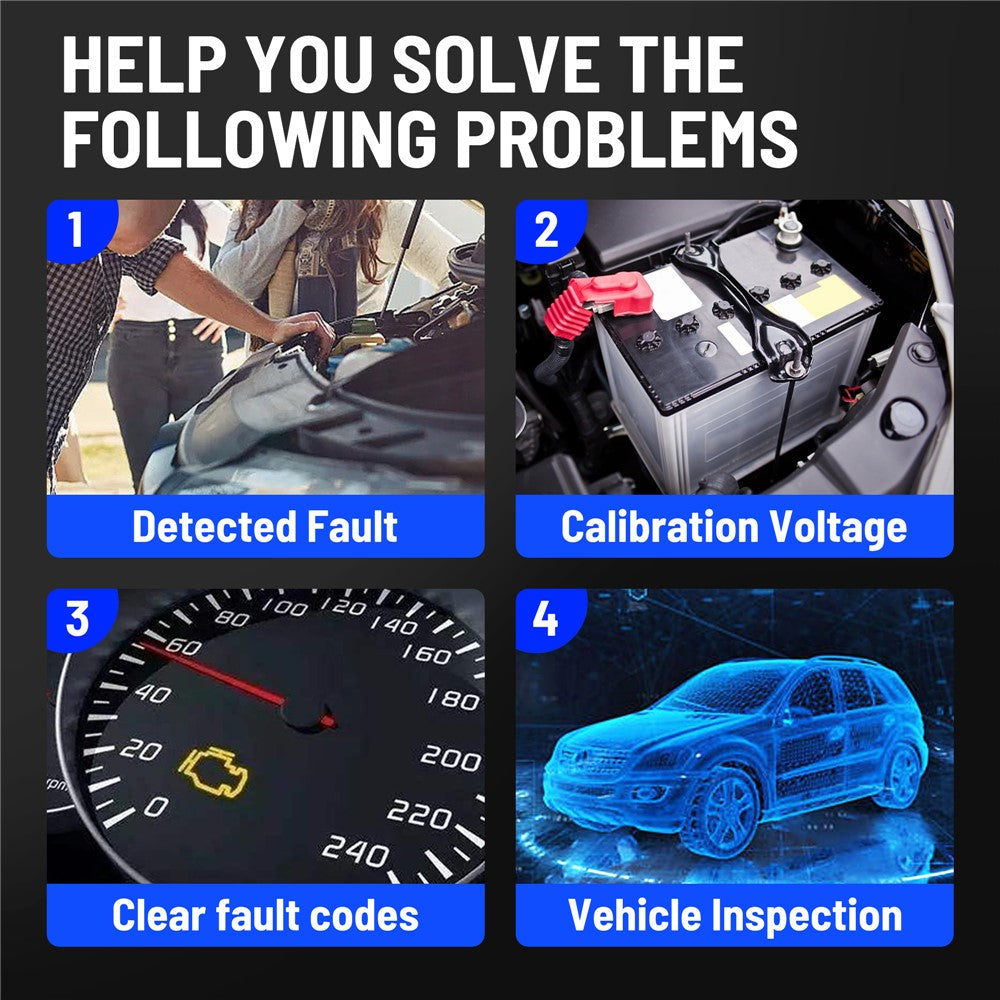 AT300 OBD2 Scanner 1.8 Inch TFT Screen Car Diagnostic Tool Battery Test Code Reader for Engine Check