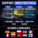 AT300 OBD2 Scanner 1.8 Inch TFT Screen Car Diagnostic Tool Battery Test Code Reader for Engine Check