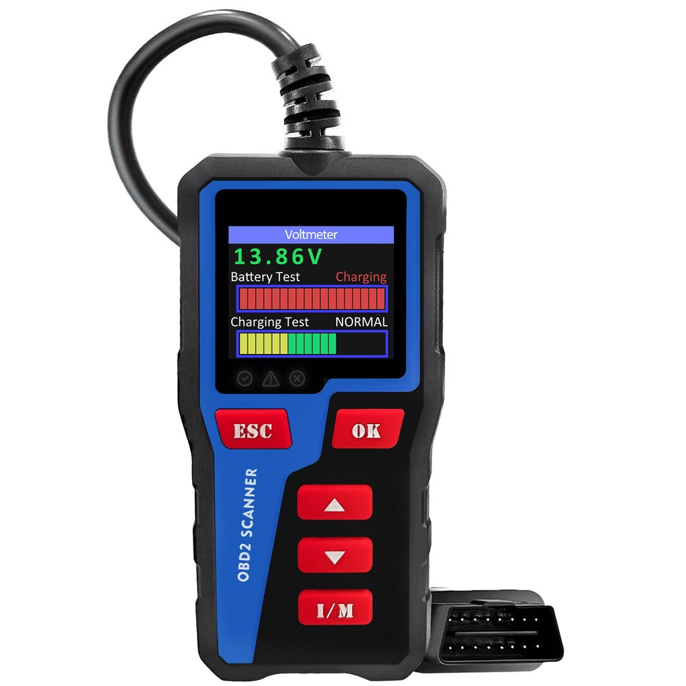 AT300 OBD2 Scanner 1.8 Inch TFT Screen Car Diagnostic Tool Battery Test Code Reader for Engine Check