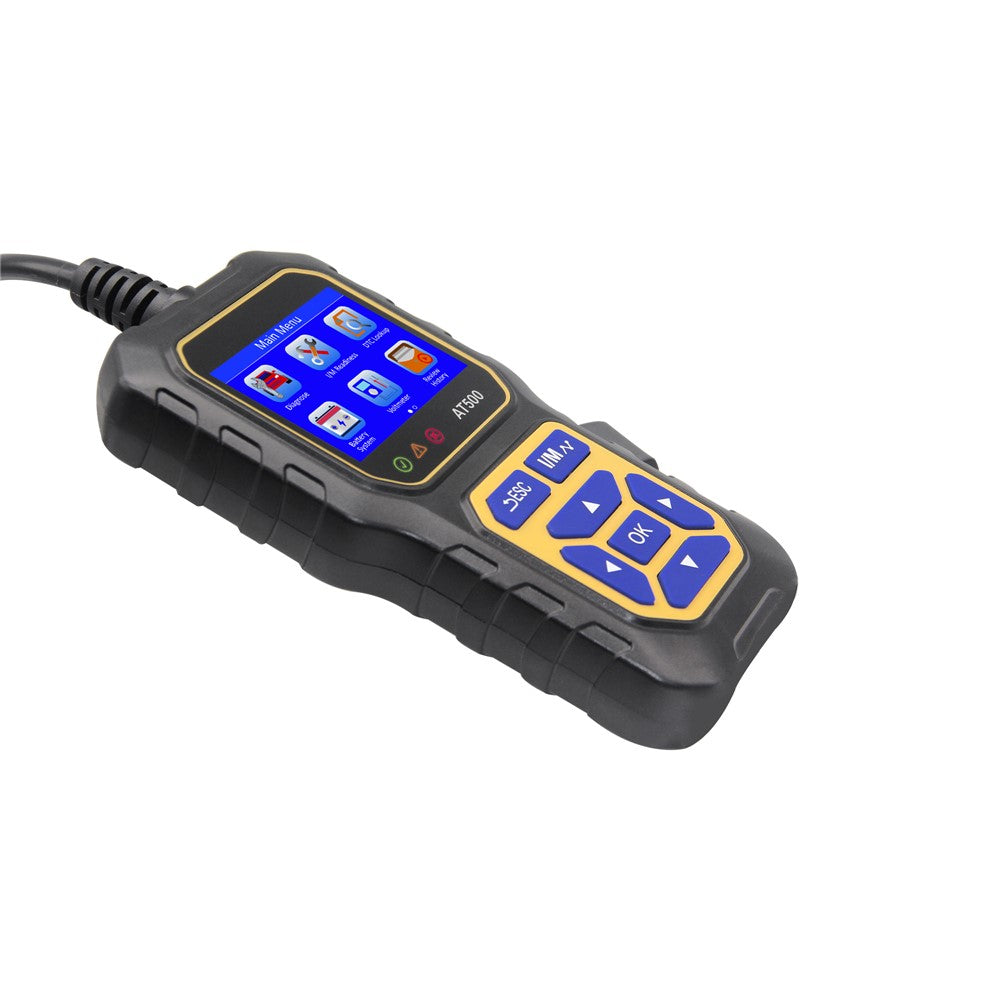 AT500 OBD2-skanner 2,4-tums färg-TFT-skärm bildiagnostikverktyg batteritest för bilar