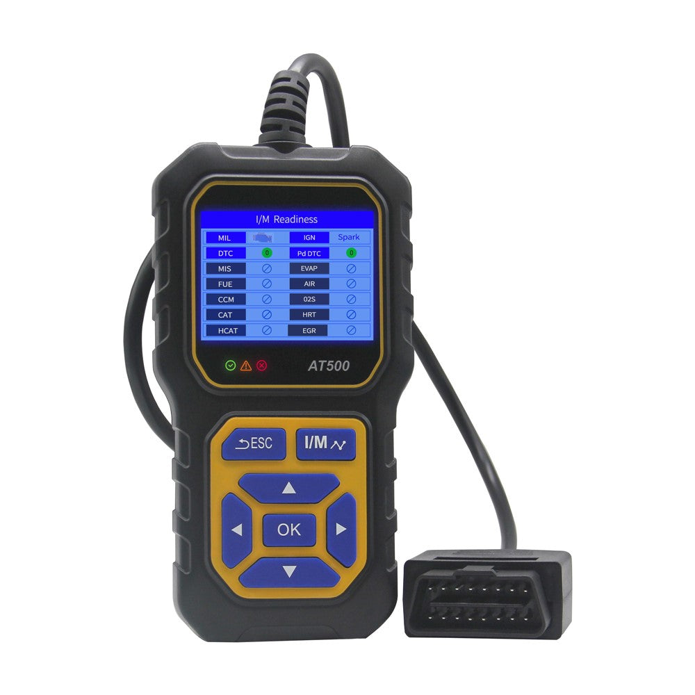 AT500 OBD2-skanner 2,4-tums färg-TFT-skärm bildiagnostikverktyg batteritest för bilar
