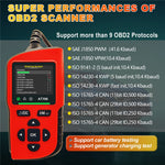 AT700 OBD2 Scanner 2.4-inch TFT Screen Battery Test Car Diagnostic Tool Supports Cloud Print