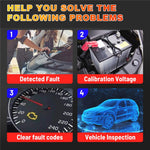 AT700 OBD2 Scanner 2.4-inch TFT Screen Battery Test Car Diagnostic Tool Supports Cloud Print