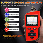 AT700 OBD2 Scanner 2.4-inch TFT Screen Battery Test Car Diagnostic Tool Supports Cloud Print
