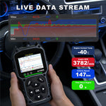 AT900 OBD2 Car Diagnostic Scanner Tool Support Cloud Print 2.4 Inch TFT Screen Battery Tester for Engine Check