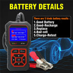 BT60 2,4 tommer TFT-skærm batteritester og -analysator 6V / 12V / 24V bil motorcykel lastbil blysyre batteridiagnoseværktøj