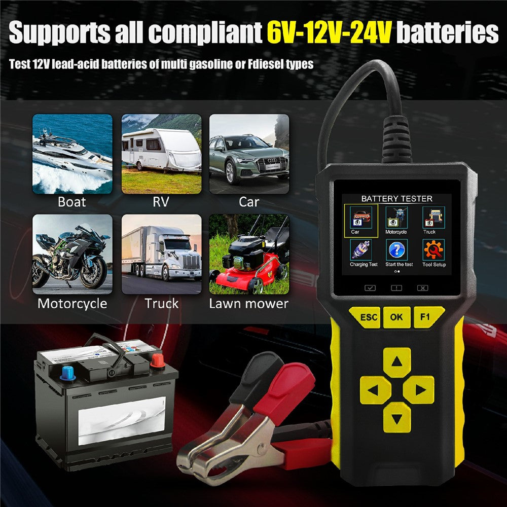 BT80 2-i-1 OBD2 Skanner 6V-24V Batteritestare Diagnostikverktyg för bil motorcykel lastbil