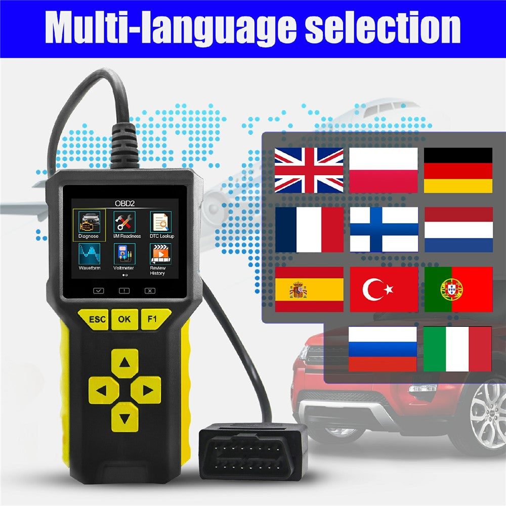 BT80 2-i-1 OBD2 Skanner 6V-24V Batteritestare Diagnostikverktyg för bil motorcykel lastbil