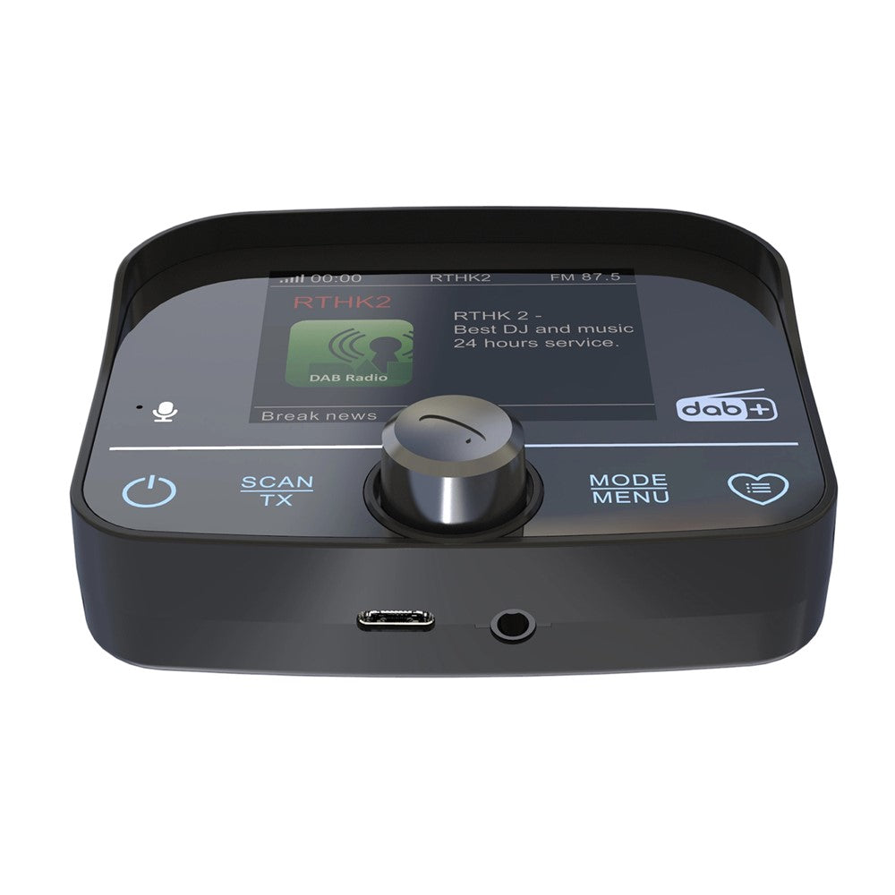 C9 Car DAB Digital Radio Receiver Bluetooth-compatible 2.4 Inch Touch Screen USB-C FM Transmitter for Car Audio
