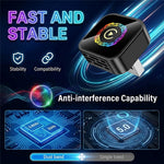 Q1A 2-in-1 Wireless CarPlay Android Auto Adapter BT5.0 Dual Band WiFi USB Dongle with One-Button Switching