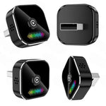 Q1A 2-i-1 Kablet til Trådløs CarPlay Android Auto Adapter Bluetooth-kompatibel 5.0 USB-dongle med knap til bil