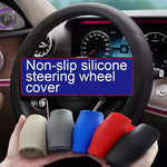 Universal Silicone Steering Wheel Cover Anti-slip 32-47cm Diameter Steering Wheel Sleeve Protector