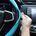 Universal Silicone Steering Wheel Cover Anti-slip 32-47cm Diameter Steering Wheel Sleeve Protector