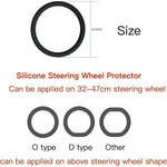 Universal Silicone Steering Wheel Cover Anti-slip 32-47cm Diameter Steering Wheel Sleeve Protector