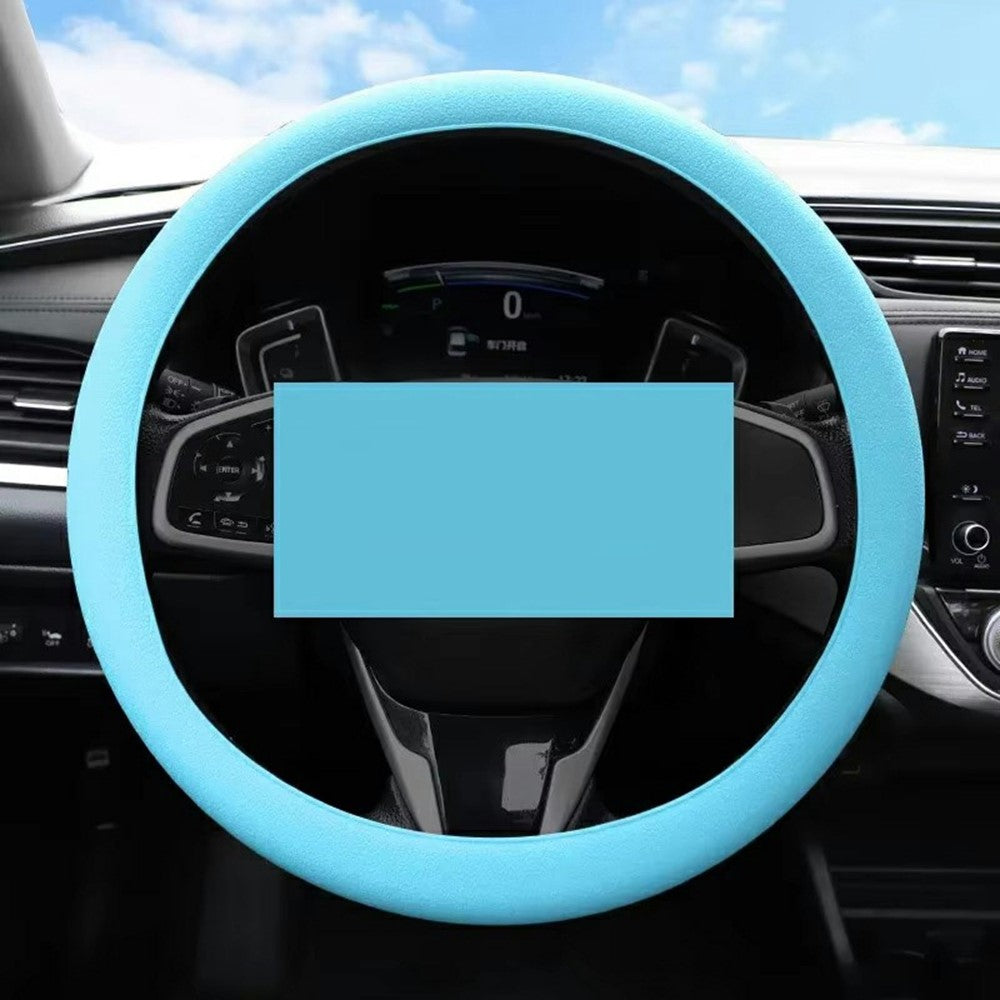 Universal Silicone Steering Wheel Cover Anti-slip 32-47cm Diameter Steering Wheel Sleeve Protector