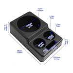 Car Cup Holder Console Organizer 17.3cm Large Slots Opening Storage Tray for Drinks Phone