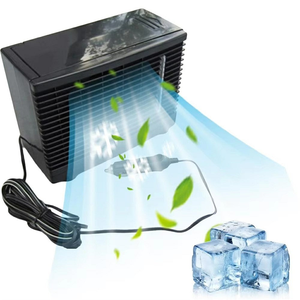 12V Car Air Conditioner Portable Cooling Fan Water Ice Evaporative Cooler for Truck RV SUV