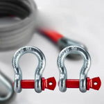 3m 5 Ton Car Tow Rope Night Safety Reflective Emergency Rescue Strap with 2 Heavy Duty D-Shackles