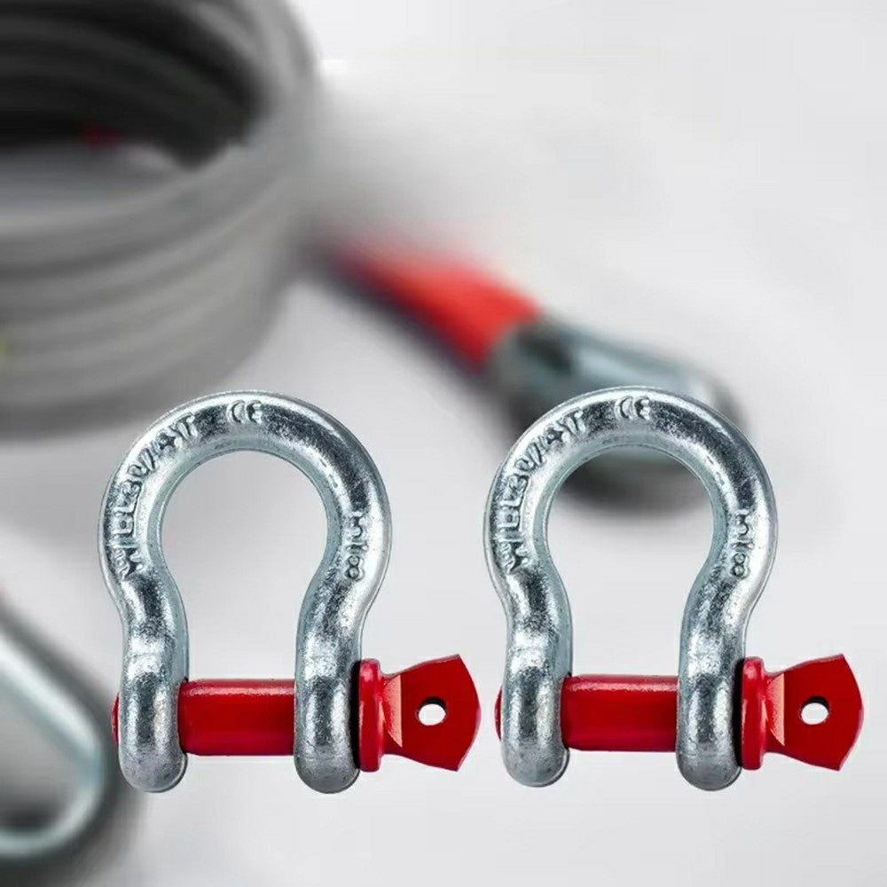 3m 5 Ton Car Tow Rope Night Safety Reflective Emergency Rescue Strap with 2 Heavy Duty D-Shackles
