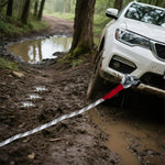 3m 5 Ton Car Tow Rope Night Safety Reflective Emergency Rescue Strap with 2 Heavy Duty D-Shackles