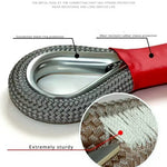 3m 5 Ton Car Tow Rope Night Safety Reflective Emergency Rescue Strap with 2 Heavy Duty D-Shackles