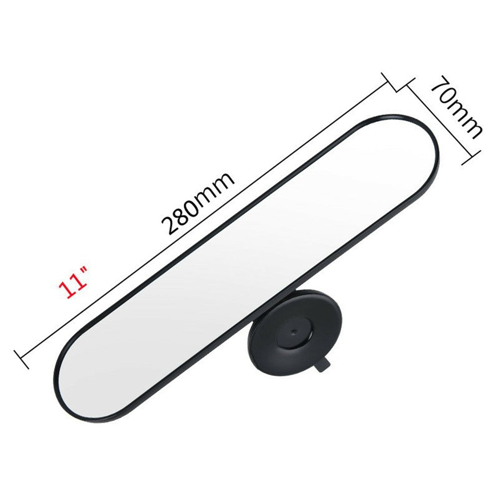 28x7cm Car Rear View Mirror Suction Cup Mount Wide Angle Interior Baby Observation Mirror