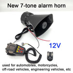 7 Toner 12V Bilhorn Sirene 110dB Elektronisk Advarsel PA-system med Mikrofon Ambulance Højttaler