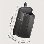 PU Leather Car Seat Side Organizer Tissue Box Holder Multi-Functional Storage Bag with Side Pockets