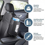 PU Leather Car Seat Side Organizer Tissue Box Holder Multi-Functional Storage Bag with Side Pockets