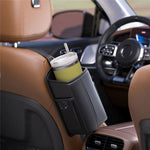 PU Leather Car Seat Side Organizer Tissue Box Holder Multi-Functional Storage Bag with Side Pockets