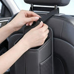 PU Leather Car Seat Side Organizer Tissue Box Holder Multi-Functional Storage Bag with Side Pockets