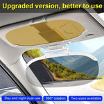 Size S Car Sun Visor Anti-Glare Day Night 2 in 1 Flip Down Windshield Shade for Driving, 31.5x12cm