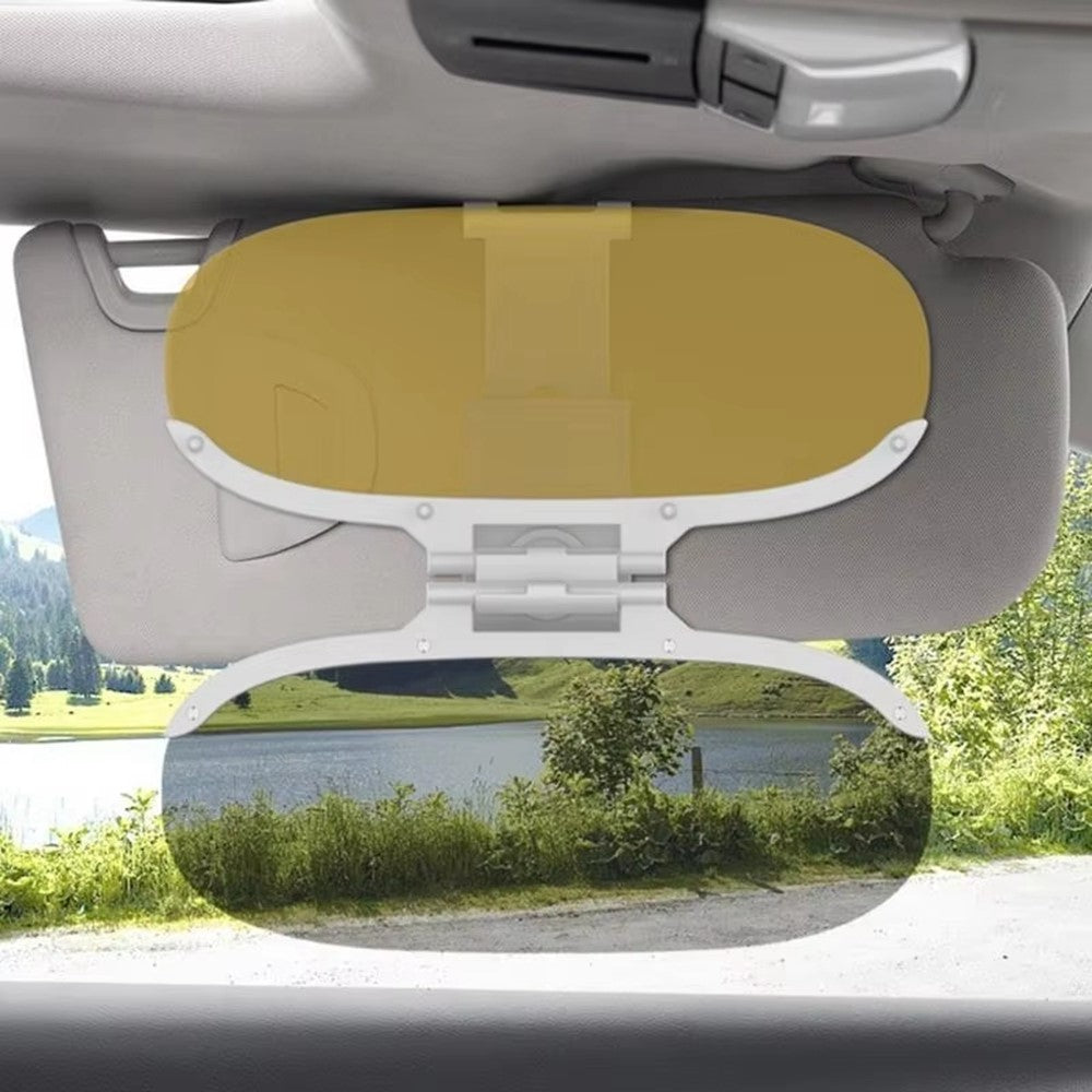Size L Car Sun Visor Anti-Glare Day Night 2 in 1 Flip Down Windshield Shade for Driving, 31.5x15cm