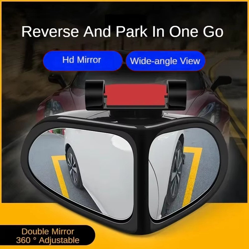 2Pcs Car Blind Spot Mirror 360 Degree Adjustable Wide Angle Rear View Side Mirror for Reversing Parking