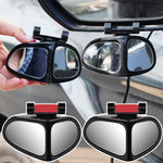 2Pcs Car Blind Spot Mirror 360 Degree Adjustable Wide Angle Rear View Side Mirror for Reversing Parking