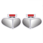 2Pcs Car Blind Spot Mirror 360 Degree Adjustable Wide Angle Rear View Side Mirror for Reversing Parking