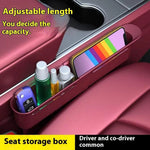 Car Seat Gap Organizer Push Pull Storage Box for Phone Keys Console Gap Filler Case