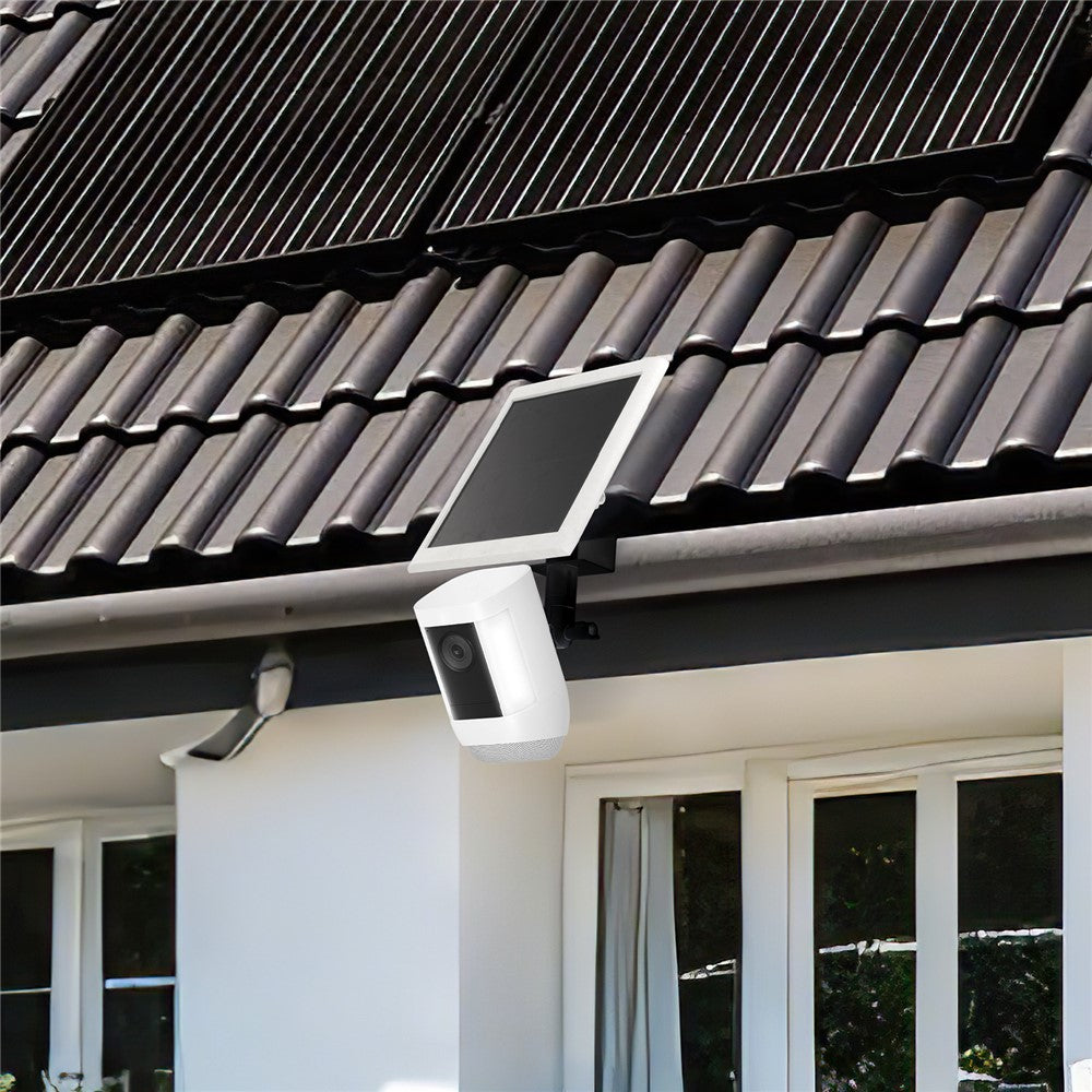 Gutter Mount Bracket No Drilling 360 Degree Adjustable Double Ball Head Clamp for Security Camera Solar Panel Holder Stand