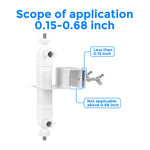 Gutter Mount Bracket No Drilling 360 Degree Adjustable Double Ball Head Clamp for Security Camera Solar Panel Holder Stand