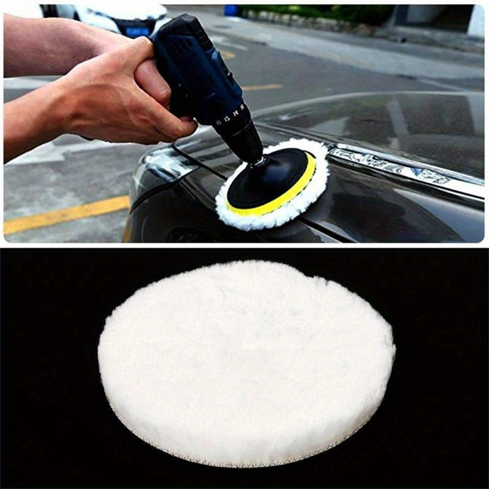 10Pcs 3 Inch Car Polishing Pads Set Wool Buffing Sponge Pads Kit for Car Cleaning Waxing