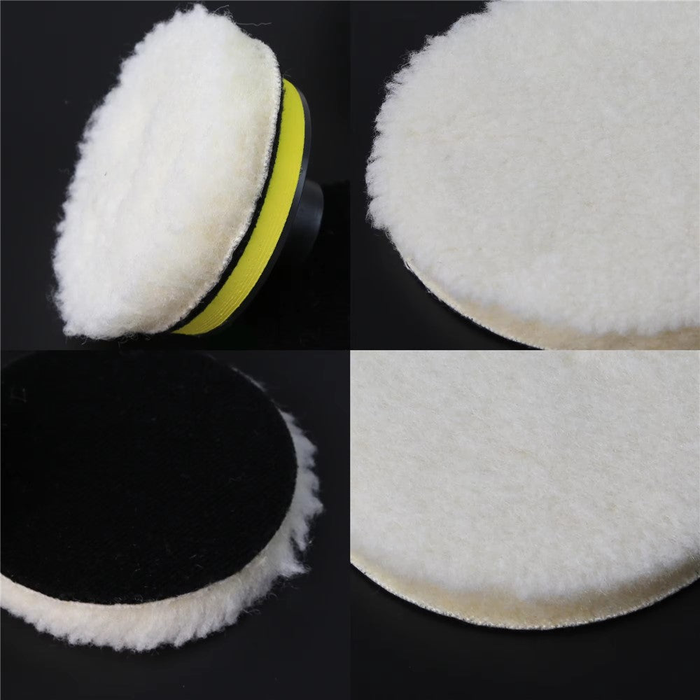 10Pcs 6 Inch Car Polishing Pads Set Wool Buffing Sponge Pads Kit for Car Cleaning Waxing