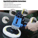 10Pcs 6 Inch Car Polishing Pads Set Wool Buffing Sponge Pads Kit for Car Cleaning Waxing