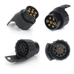 2Pcs 13 Pin to 7 Pin Trailer Adapter Caravan Truck Towbar Car Plug Adapter 12V EU Socket Converter